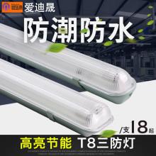 爱迪晟LED三防灯支架带罩 T8日光灯架单双管防水防尘防潮灯净化灯